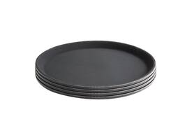 Dienblad Olympia Kristallon antislip rond Ø40.6cm PP zwart