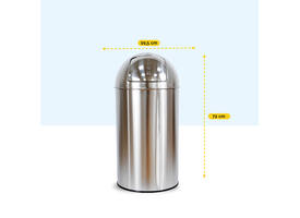 Afvalbak BRASQ Push Bin PB230+ 30 liter rvs