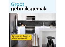 Afvalbak BRASQ Push Bin PB230+ 30 liter rvs