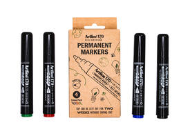 Permanent marker Artline 170 Dry Safe Eco rond medium ass 4 stuks