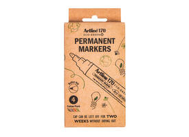 Permanent marker Artline 170 Dry Safe Eco rond medium ass 4 stuks