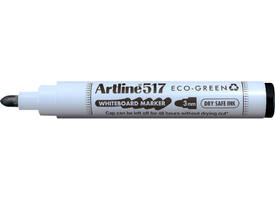 Whiteboardmarker Artline 517 Dry Safe Eco rond medium zwart