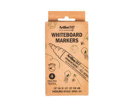 Whiteboardmarker Artline 517 Dry Safe Eco rond medium ass 4 stuks