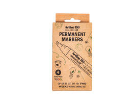 Permanent marker Artline 190  Dry Safe Eco schuin 2-5mm assorti 4st