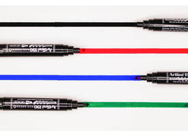 Permanent marker Artline 190  Dry Safe Eco schuin 2-5mm assorti 4st