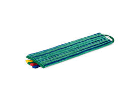 Vlakmop Greenspeed Velcro met schrobstroken 45cm groen