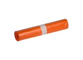 Afvalzak Propsac HDPE T25 70x110cm 120L oranje rol à 20 stuks