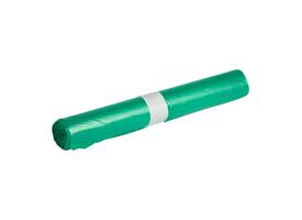 Afvalzak Propsac HDPE T23 58x100cm 70L groen rol à 25 stuks
