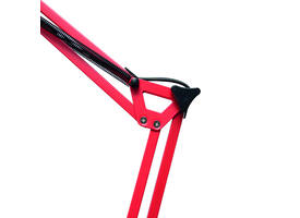 Bureaulamp MAUL Study met tafelklem excl.LED E27 lamp rood