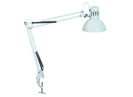 Bureaulamp MAUL Study met tafelklem incl.LED E27 lamp wit