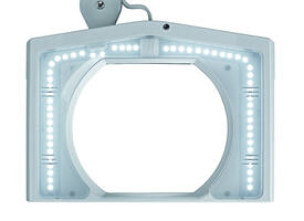 Loeplamp MAUL Vitrum LED met tafelklem lens 307 cm2 wit