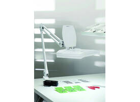 Loeplamp MAUL Vitrum LED met tafelklem lens 307 cm2 wit