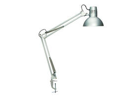 Bureaulamp MAUL Study met tafelklem incl.LED E27 lamp zilver
