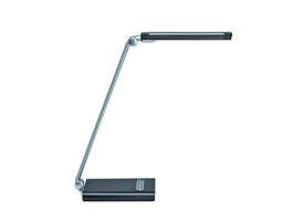 Bureaulamp MAUL Pure LED dimbaar met USB-poort antraciet - zilver