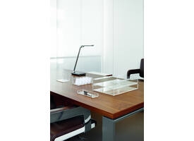 Bureaulamp MAUL Pure LED dimbaar met USB-poort antraciet - zilver
