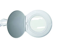 Loeplamp MAUL Source LED dimbaar met tafelklem lens 126 cm2 wit