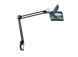 Loeplamp MAUL Vitrum LED met tafelklem lens 307 cm2 zwart