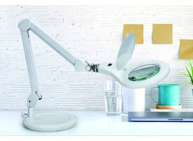 Loeplamp MAUL Makro LED met voet lens 144 cm2 wit