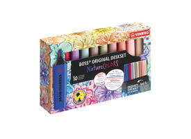 Markeerstift STABILO Boss Wildflower & Nature Colors ass deskset 10st