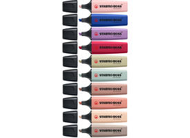 Markeerstift STABILO Boss Wildflower & Nature Colors ass deskset 10st