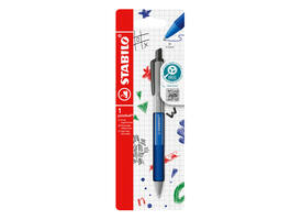 Balpen STABILO pointball colorful medium blauw blister à 1 stuk