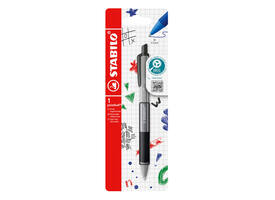 Balpen STABILO pointball colorful medium zwart blister à 1 stuk