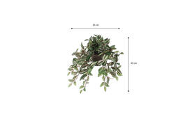 Kunstplant Mica Tradescantia hangend groen Ø25 45cm