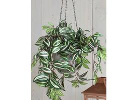 Kunstplant Mica Tradescantia hangend groen Ø25 45cm