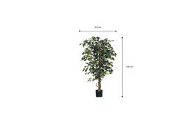 Kunstplant Mica Ficus groen in plastic pot Ø85 150cm