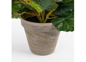 Kunstplant Mica Begonia wit in pot Stan grijs Ø25 30cm
