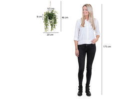 Kunstplant Mica Ficus hangend in pot groen Ø20 46cm