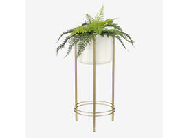 Kunstplant Mica varen groen in pot Stan grijs Ø50 38cm