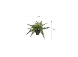 Kunstplant Mica varen groen in pot Stan grijs Ø50 38cm