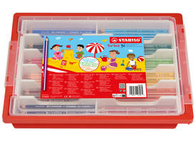 Kleurpotloden STABILO 203 Trio dik assorti classpack à 96 stuks