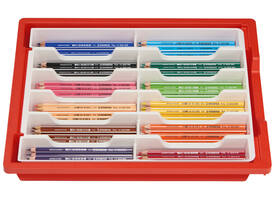 Kleurpotloden STABILO 203 Trio dik assorti classpack à 96 stuks
