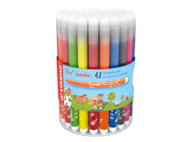 Viltstift STABILO Trio Jumbo 380 XL assorti 48 stuks