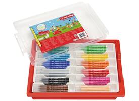 Viltstift STABILO Trio A-Z 378 fijn assorti classpack à 144 stuks