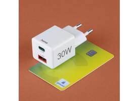 Oplader Hama USB-C/USB-A Mini PD 30W wit