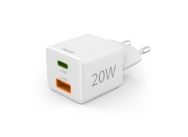 Oplader Hama USB-C/USB-A Mini PD 20W wit