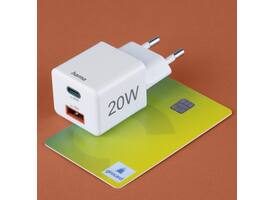 Oplader Hama USB-C/USB-A Mini PD 20W wit