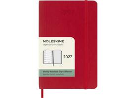 Agenda 2027 Moleskine 12M Planner Weekly 7dagen/1pagina pocket sc scarlet red