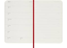 Agenda 2027 Moleskine 12M Planner Weekly 7dagen/1pagina pocket sc scarlet red