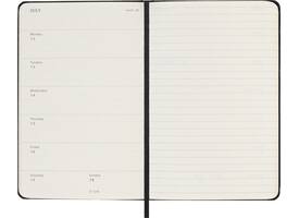 Agenda 2027 Moleskine 18M Planner Weekly 7dagen/1pagina pocket hc black