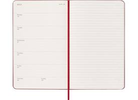 Agenda 2027 Moleskine 12M Planner Weekly 7dagen/1pagina large hc scarlet red