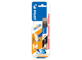 Rollerpenvulling Pilot friXion medium zwart blister à 3 stuks