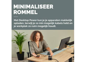 Stekkerblok Fellowes Power Cube F 3vdg 1xUSB A 2xUSB C 2 meter zwart