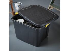 Opbergbox Bankers Box 42 liter met handgrepen robuust zwart