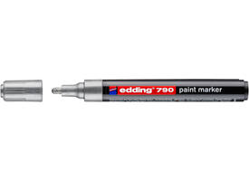 Paintmarker edding 790 op alcoholbasis 2-3mm zilver