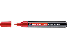 Paintmarker edding 790 op alcoholbasis 2-3mm rood