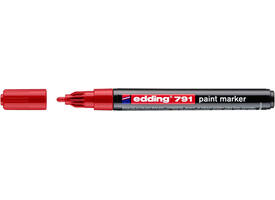 Paintmarker edding 791 op alcoholbasis 1-2mm rood
